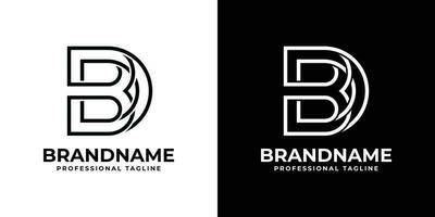 Letter DB or BD Monogram Logo, suitable for any business with DB or BD initials. vector