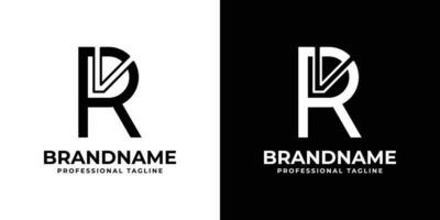 Letter RV or VR Monogram Logo, suitable for any business with RV or VR initials. vector