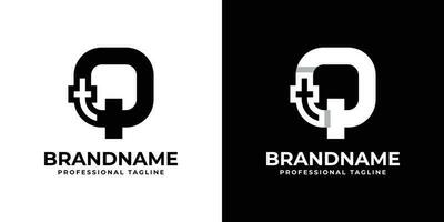 Letter QT or TQ Monogram Logo, suitable for any business with QT or TQ initials vector