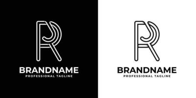 Letter RJ or JR Monogram Logo, suitable for any business with RJ or JR initials. vector