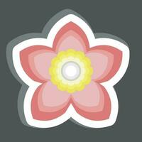 Sticker Gardenia. related to Flowers symbol. simple design editable. simple illustration vector