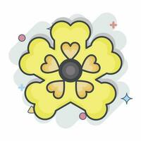 Icon Primrose. related to Flowers symbol. comic style. simple design editable. simple illustration vector