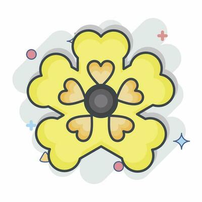 Icon Primrose. related to Flowers symbol. comic style. simple design editable. simple illustration