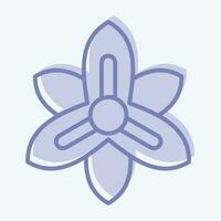 Icon Gladiolus. related to Flowers symbol. two tone style. simple design editable. simple illustration vector