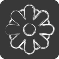 Icon Aster. related to Flowers symbol. chalk Style. simple design editable. simple illustration vector