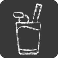 Icon Beverage. related to Hawaii symbol. chalk Style. simple design editable. vector