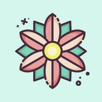 Icon Poinsettia. related to Flowers symbol. MBE style. simple design editable. simple illustration vector