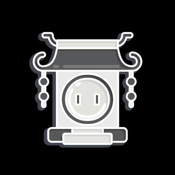 Icon Gate. related to Chinese New Year symbol. glossy style. simple design editable vector