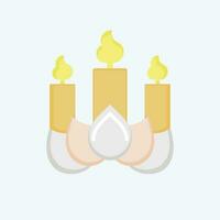 Icon Candle. related to Chinese New Year symbol. flat style. simple design editable vector