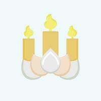 Icon Candle. related to Chinese New Year symbol. flat style. simple design editable vector