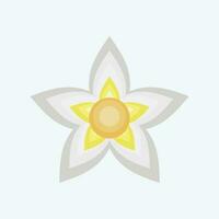 Icon Jasmine. related to Flowers symbol. flat style. simple design editable. simple illustration vector
