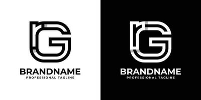 Letter GR or RG Monogram Logo, suitable for any business with GR or RG initials vector