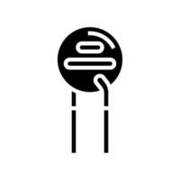 varistor electronic component glyph icon vector illustration