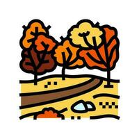 park autumn autumn season color icon vector illustration