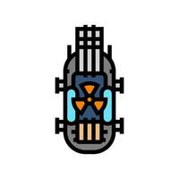 small modular nuclear reactor future technology color icon vector illustration