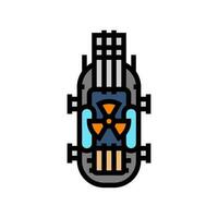 small modular nuclear reactor future technology color icon vector illustration