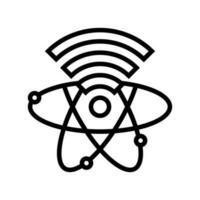 quantum internet future technology line icon vector illustration