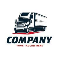 camión empresa transporte logo ilustración vector