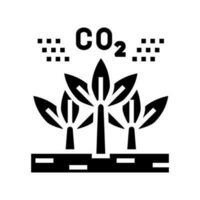 carbon sequestration future technology glyph icon vector illustration