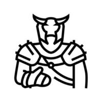 tartaro griego Dios antiguo línea icono vector ilustración