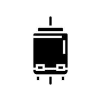 dc motor electronic component glyph icon vector illustration