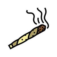marijuana joint color icon vector illustration