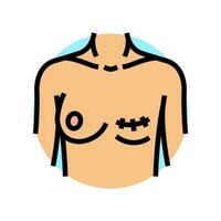 mastectomy surgery surgery color icon vector illustration