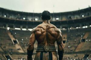 Gladiator man warrior. Generate Ai photo