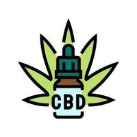 cannabis oil herb color icon vector illustration