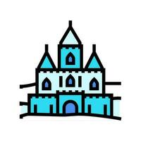 ice castle winter season color icon vector illustration