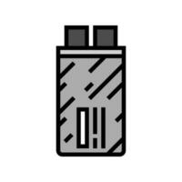 high voltage capacitor electronic component color icon vector illustration