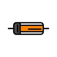 diode electronic component color icon vector illustration