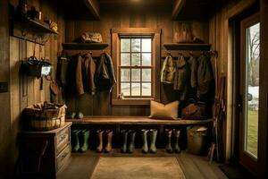 Cozy rustic cabin. Generate Ai photo