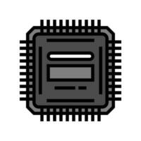microcontroller electronic component color icon vector illustration