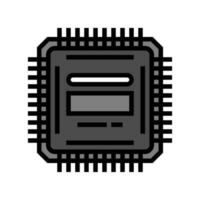 microcontroller electronic component color icon vector illustration