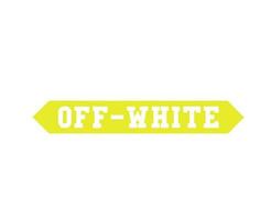 Off-White Logo Symbol Name Yellow Design Clothes Icon Abstract Vector Illustration