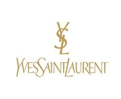 Ysl Yves Saint Laurent Brand Logo Symbol Clothes Design Icon Abstract Vector Illustration