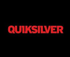 Quiksilver símbolo marca ropa logo rojo diseño icono resumen vector ilustración con negro antecedentes