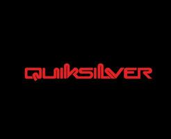 Quiksilver Brand Logo Name Red Symbol Clothes Design Icon Abstract Vector Illustration With Black Background