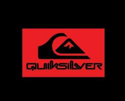 Quiksilver marca logo rojo símbolo ropa diseño icono resumen vector ilustración con negro antecedentes