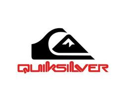 Quiksilver Brand Logo With Name Black And Red Symbol Clothes Design Icon Abstract Vector Illustration