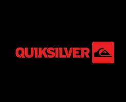 Quiksilver Symbol Brand Clothes Logo Red Design Icon Abstract Vector Illustration With Black Background