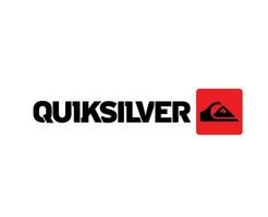 Quiksilver símbolo marca ropa nombre negro y rojo logo diseño icono resumen vector ilustración