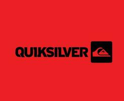 Quiksilver símbolo marca ropa logo negro diseño icono resumen vector ilustración con rojo antecedentes