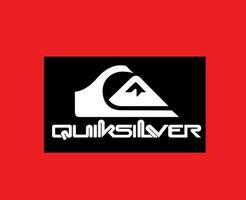 Quiksilver Brand Logo Symbol Clothes Design Icon Abstract Vector Illustration With Red Background