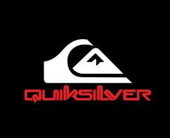 Quiksilver marca logo con nombre símbolo ropa diseño icono resumen vector ilustración con negro antecedentes