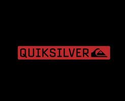 Quiksilver Logo Brand Clothes With Name Red Symbol Design Icon Abstract Vector Illustration With Black Background