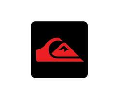 Quiksilver logo marca ropa negro y rojo símbolo diseño icono resumen vector ilustración