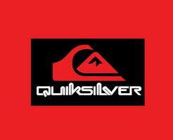Quiksilver Brand Logo Clothes Symbol Abstract Design Icon Vector Illustration With Red Background