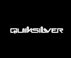 Quiksilver marca logo nombre blanco símbolo ropa diseño icono resumen vector ilustración con negro antecedentes